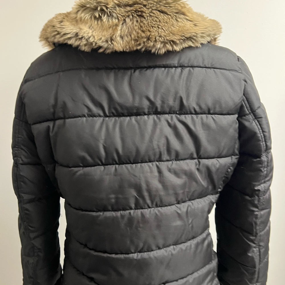 Y2K Black and Faux Fur Puffer Coat - Picture 2 of 15